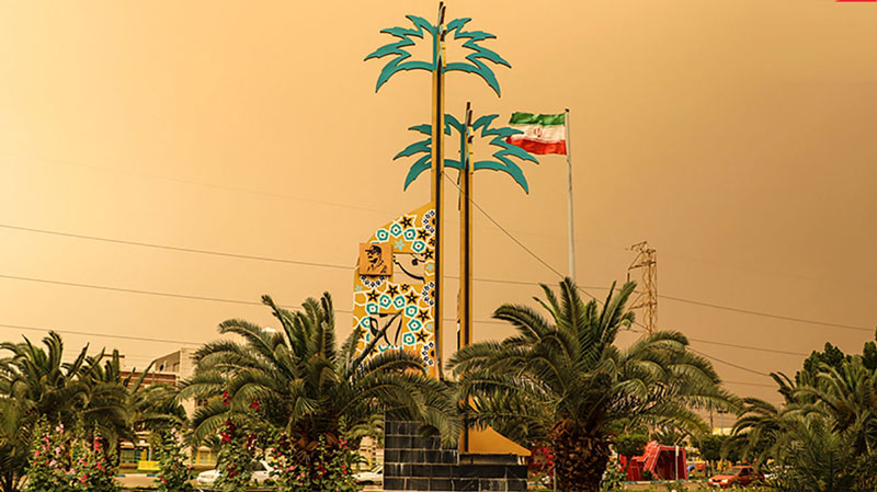 گرد و غبار آسمان آبادان