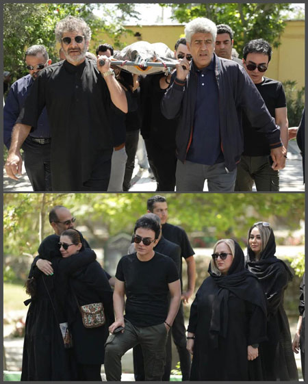 عمو پورنگ مراسم خاکسپاری بهاره حسینی
