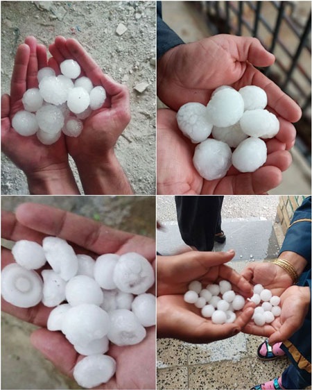 تگرگ اندازه تخم مرغ