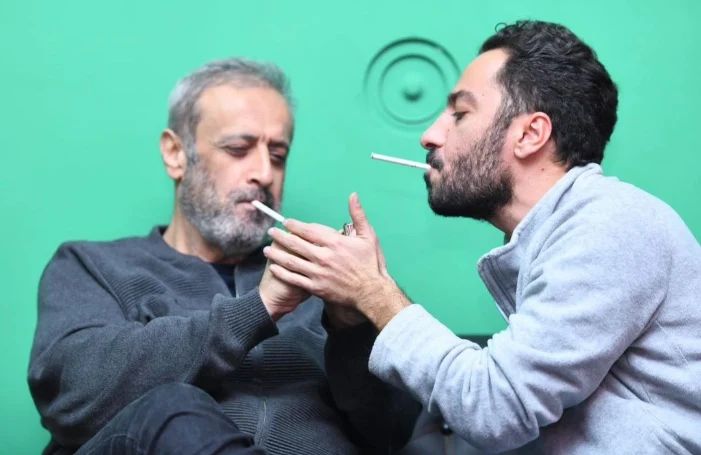عکس/ احوال‌پرسی حمید نعمت‌الله از رابعه مدنی