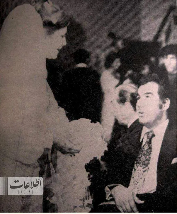 ناصر ملک مطیعی در عروسی علی حاتمی و زری خوشکام