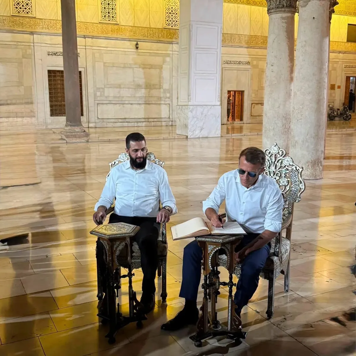 مکرون و جولانی در دمشق