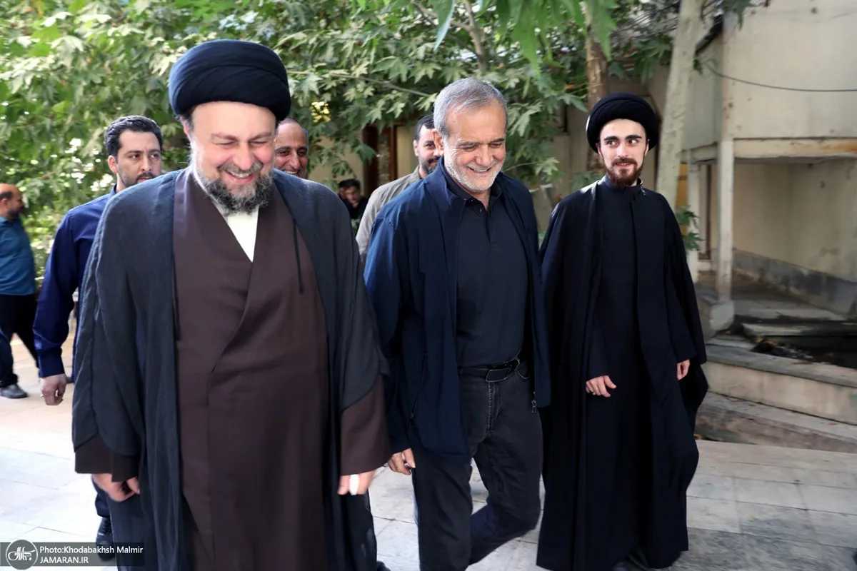 تصاویر دیدار پزشکیان با سیدحسن خمینی در جماران