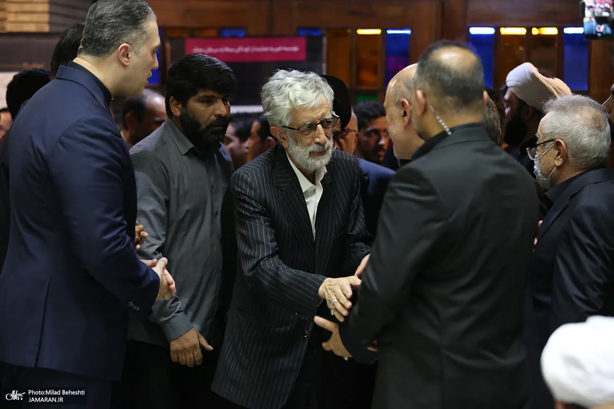 حداد عادل مراسم ختم خواهر عباس عراقچی